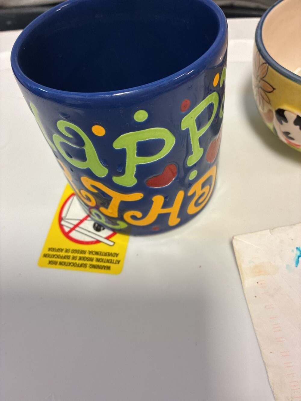 Waechtersbach Happy Birthday Blue Ceramic Coffee Mug Made in Spain